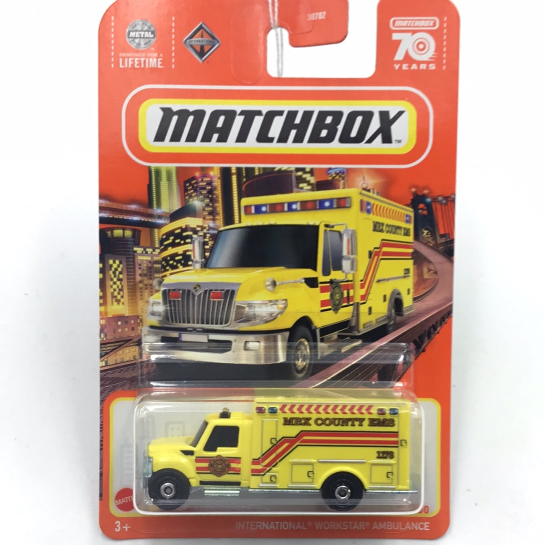 2023 matchbox 70 years #38 International Workstar Ambulance W6
