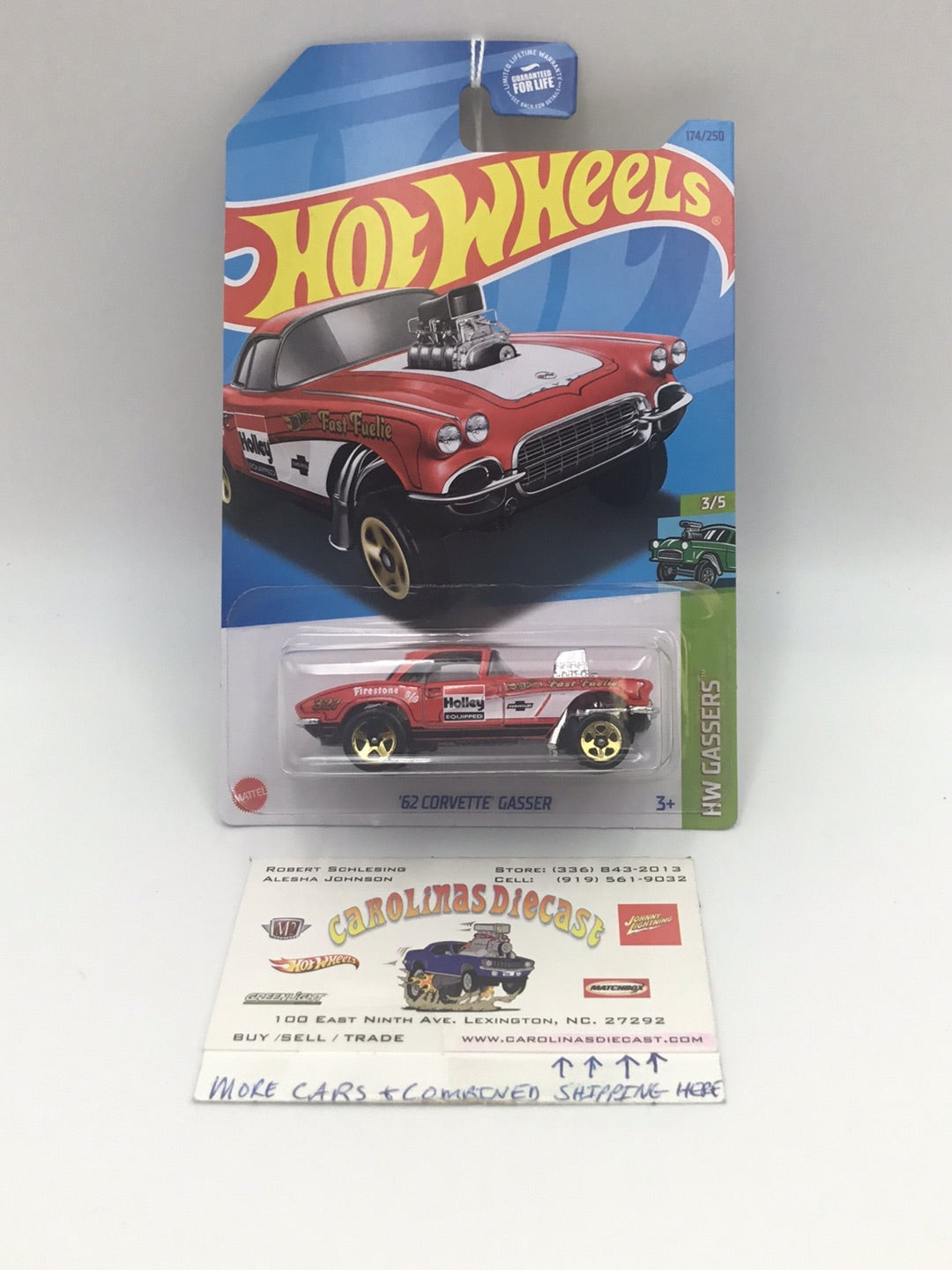 2023 hot wheels #174 62 Corvette Gasser holley 8C