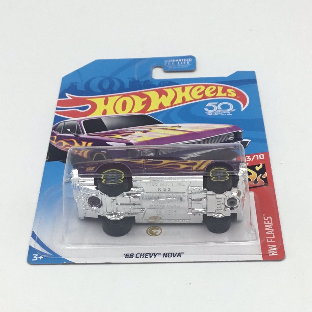 2018 hot wheels super treasure hunt 68 Chevy Nova W/Protector