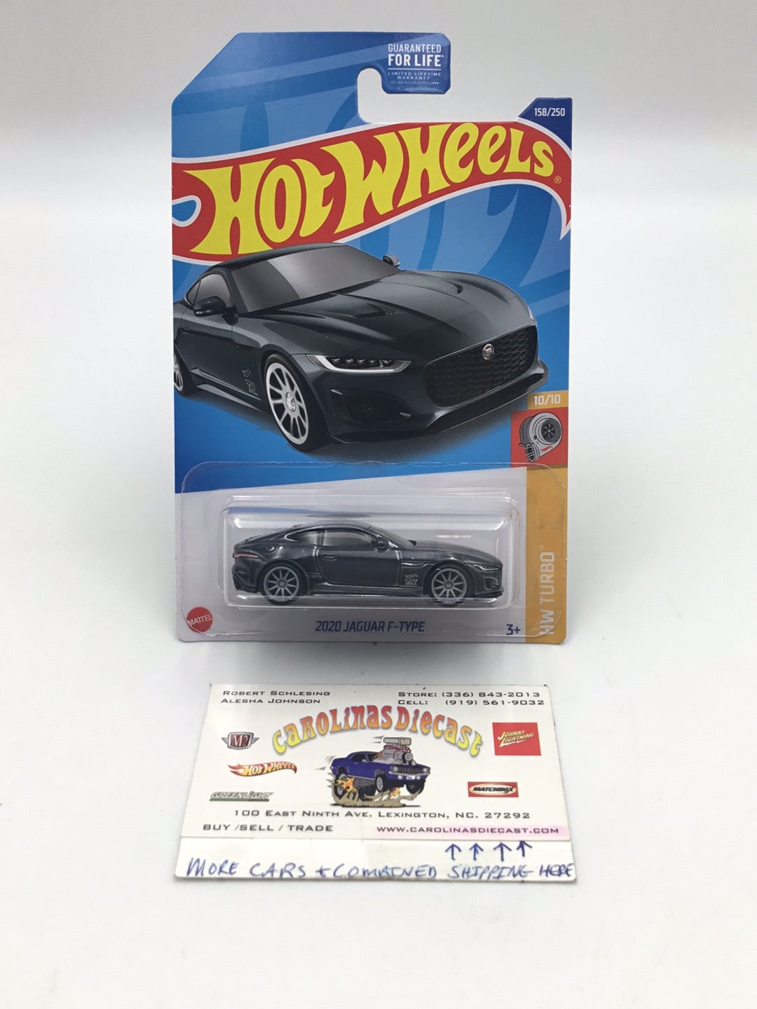 2022  hot wheels super treasure hunt 2020 Jaguar F-Type US Card W/ Protector