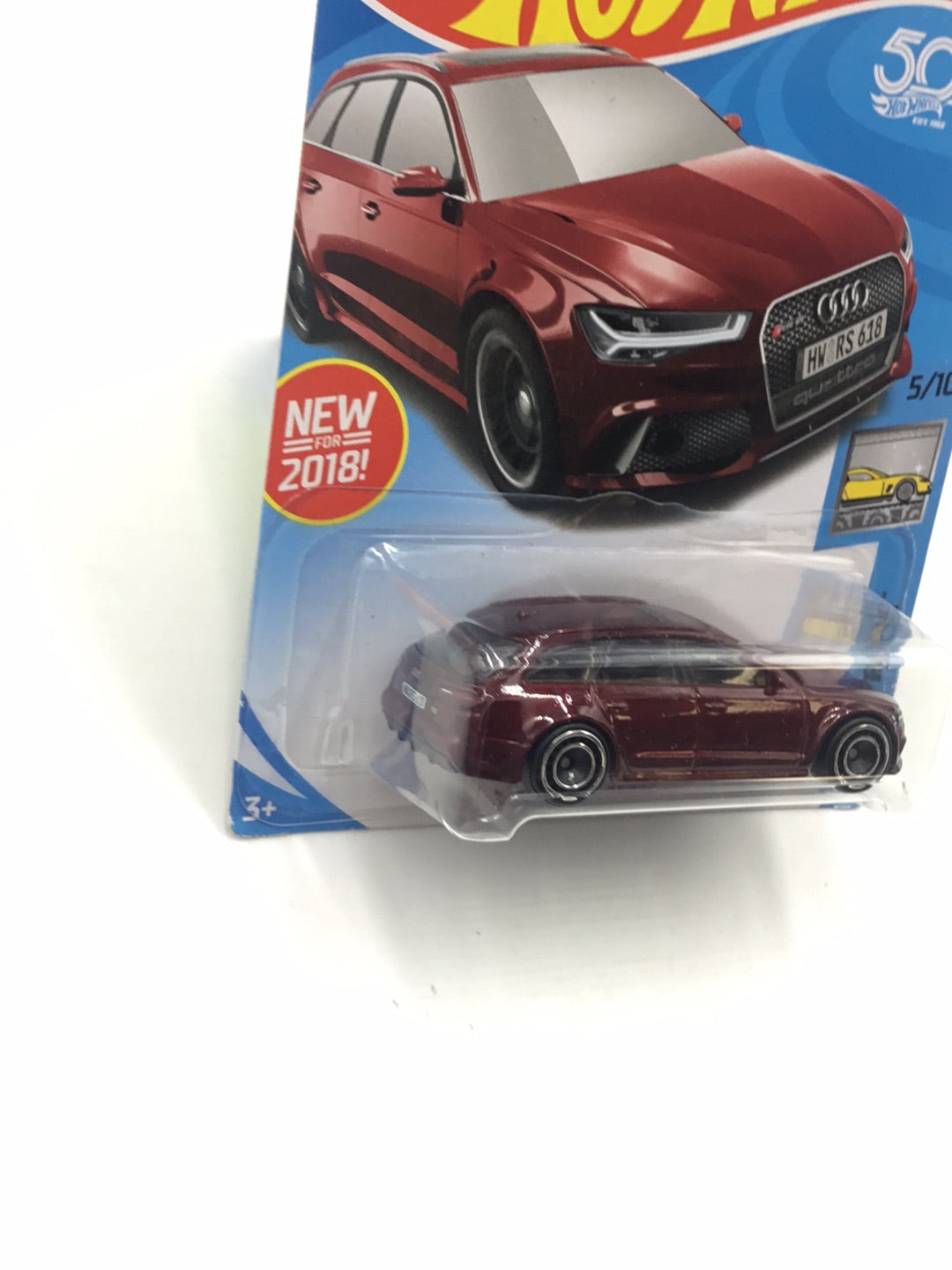 2018 hot wheels super treasure hunt 17 Audi RS 6 Avant W/Protector