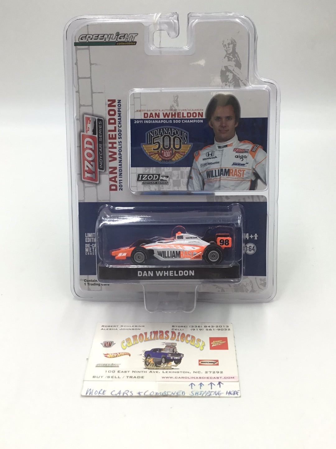 Greenlight izod Indy car series Dan Wheldon Indianapolis 500 1/64 vhtf