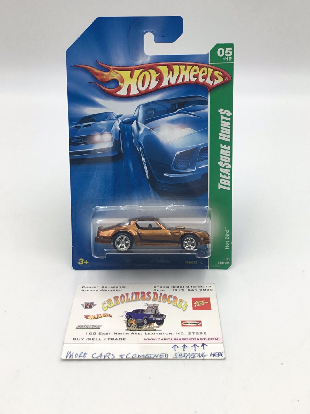 2008 Hot Wheels Super Treasure Hunt #165 Hot Bird W/Protector real riders