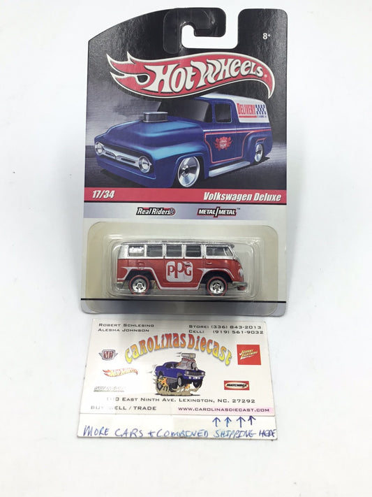 Hot wheels slick rides 17/34 Volkswagen Deluxe PPG Real riders with protector
