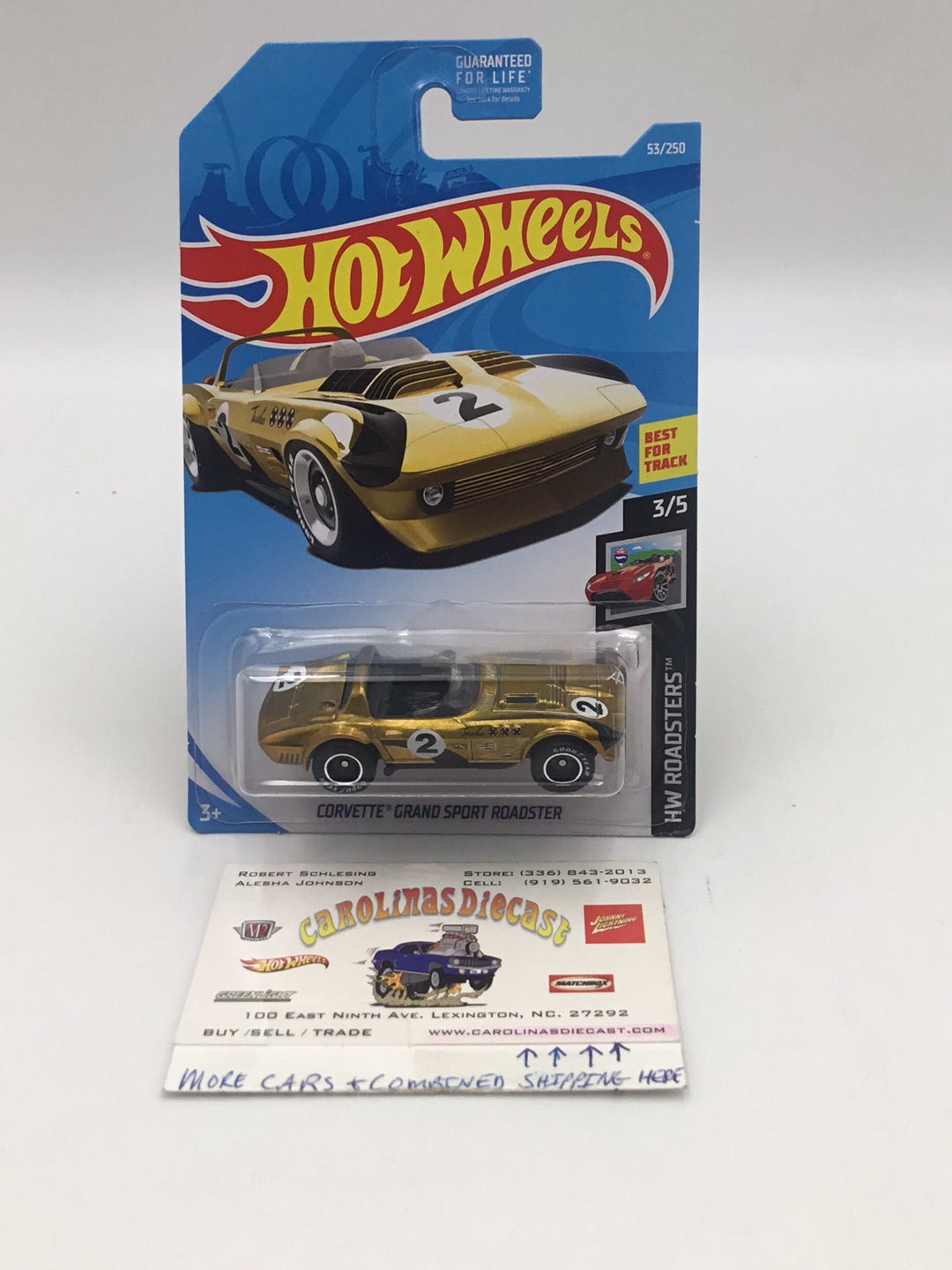 2019 hot wheels super treasure hunt #53 Corvette Grand Sport Roadster W/Protector