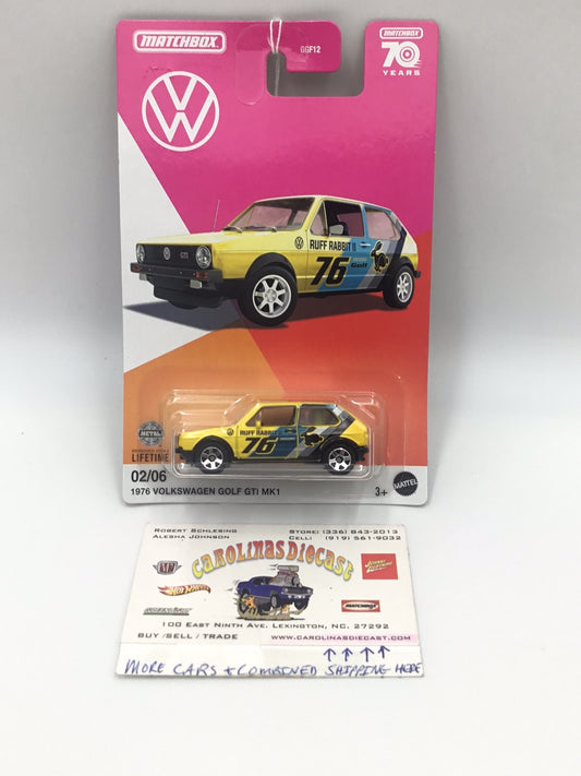 2023 Matchbox Volkswagen collection 1976 Volkswagen Golf GTi MK1 Walmart exclusive 2/6 161B