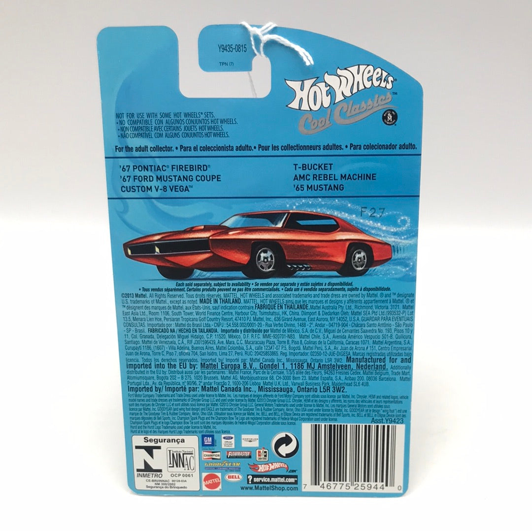 Hot wheels cool classics 65 Mustang 12/30 metal/metal retro slots orange car on card Z6