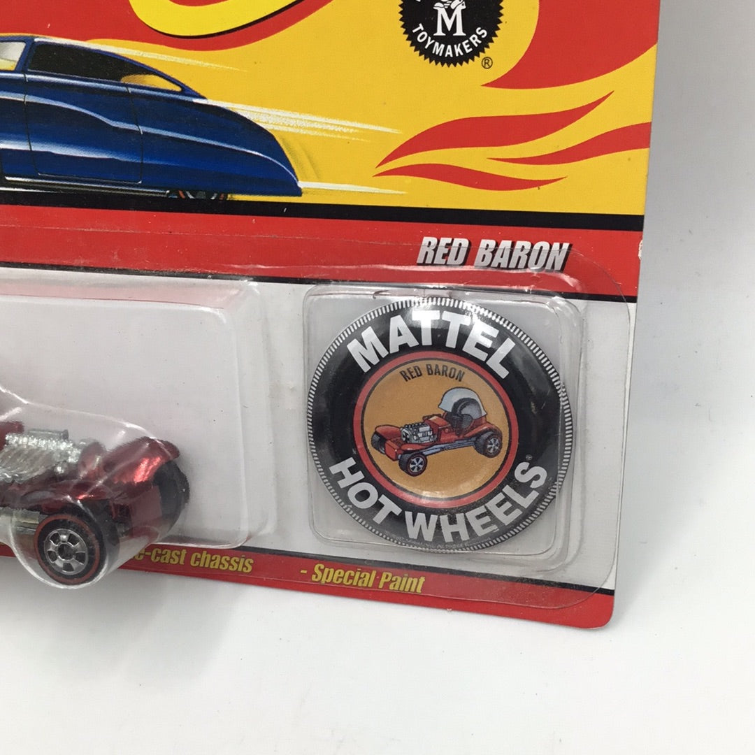 Hot wheels classics series 4 #8 Red Baron spectraflame red large card with button GG4