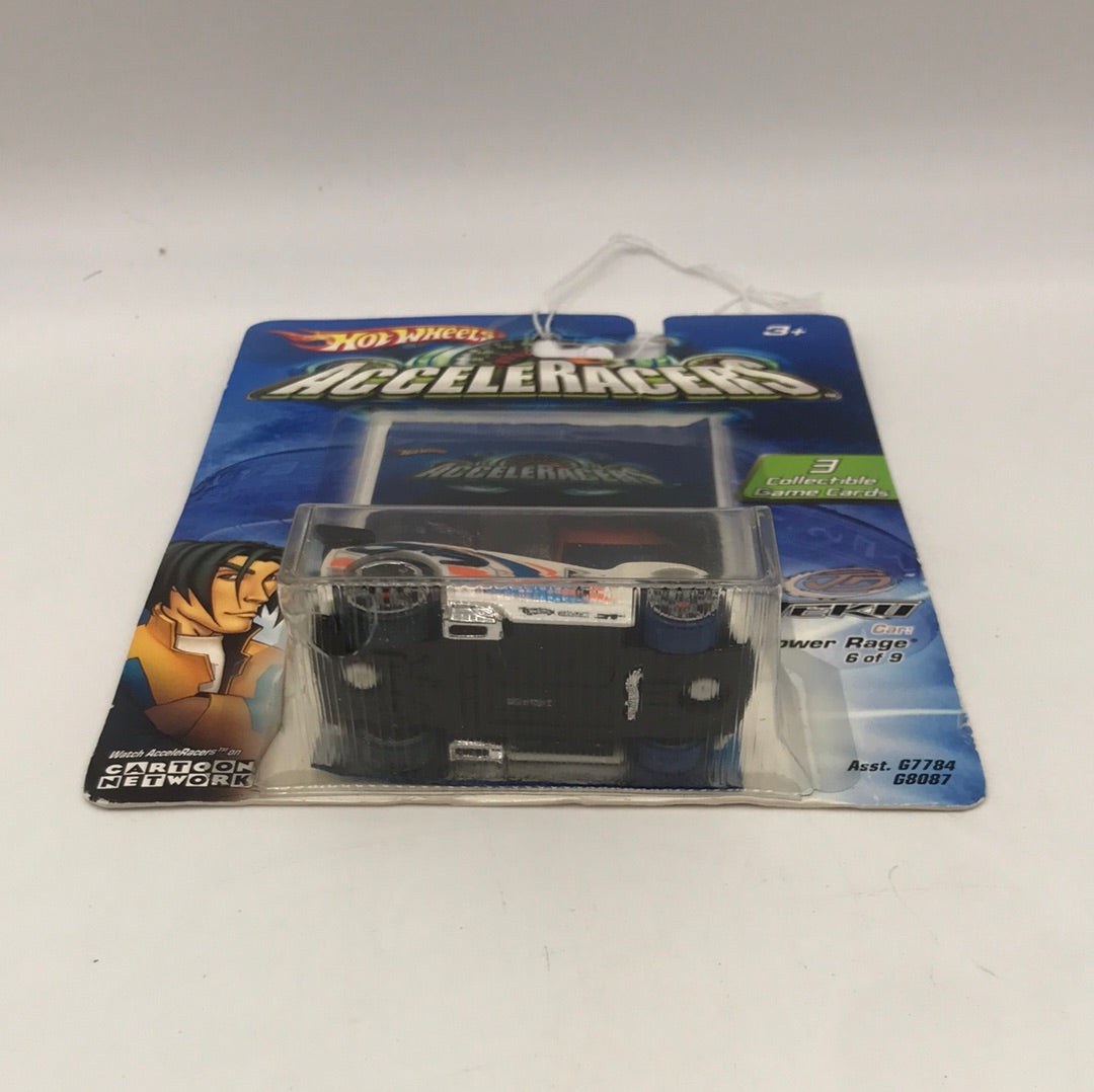 Hot wheels Acceleracers Teku Power Rage 6 of 9 HTF Blue CM6