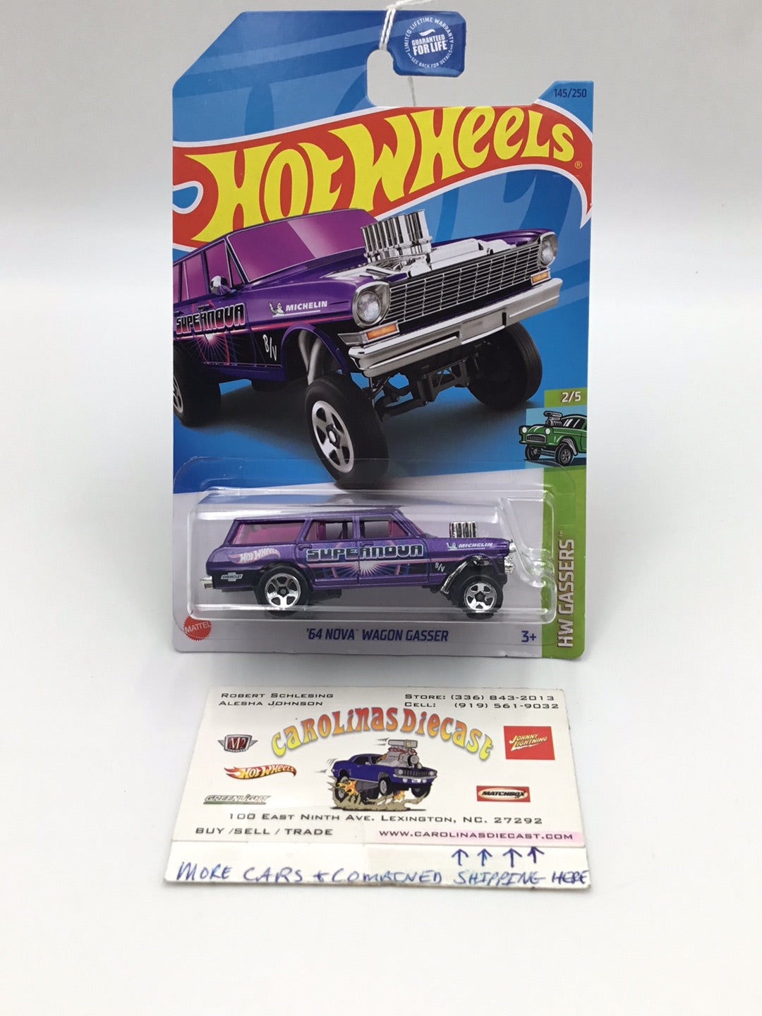 2023 hot wheels H case #145 64 Nova Wagon Gasser 7B