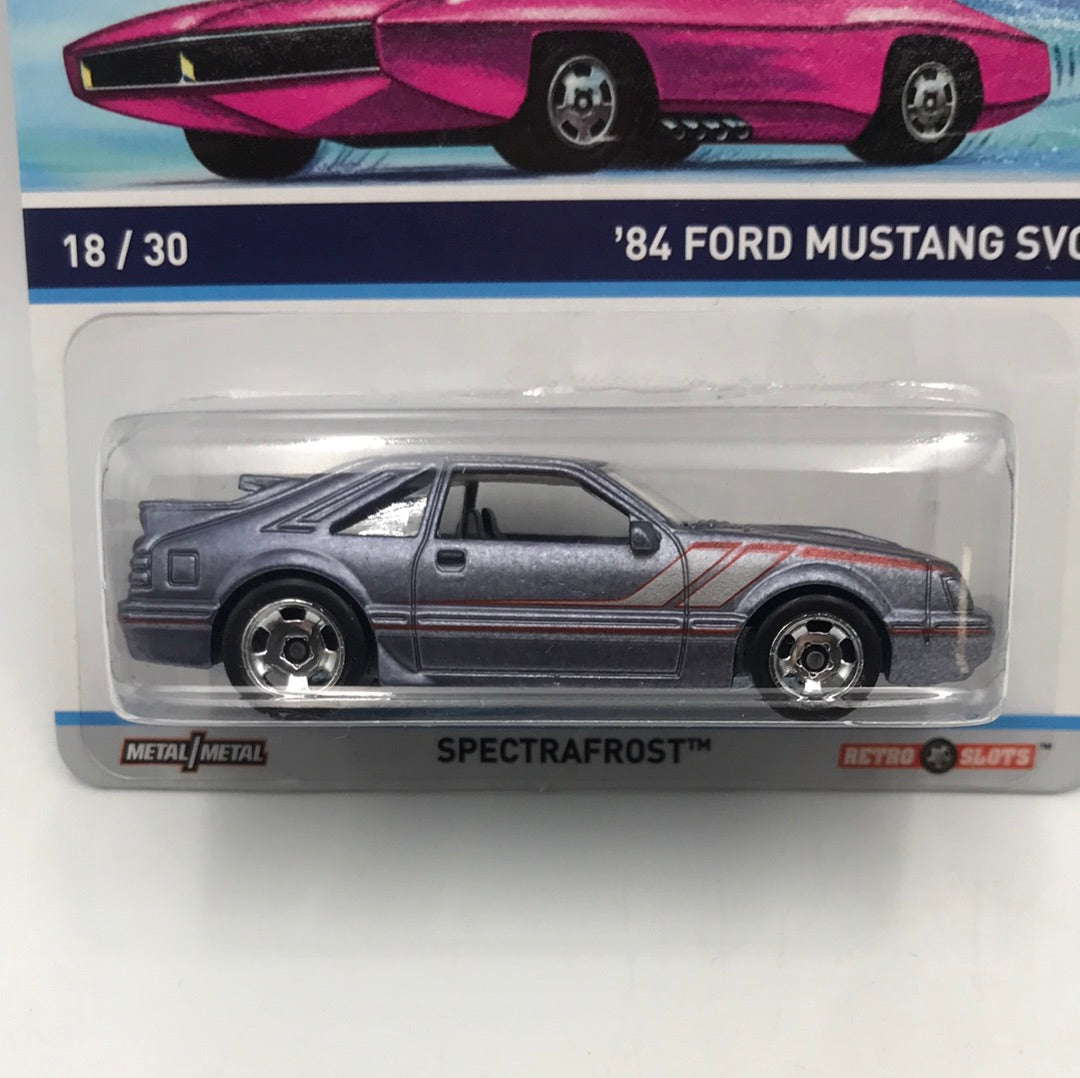 Hot wheels cool classics 84 Ford Mustang SVO 18/30 metal/metal retro slots pink car on card Z5