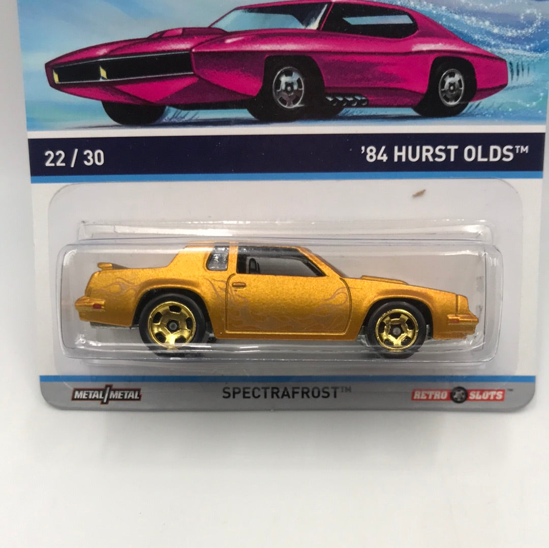 Hot wheels cool classics 84 Hurst Olds 22/30 metal/metal retro slots pink car on card Z2