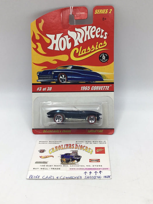 Hot wheels classics series 2 #3 1965 Corvette dark blue CC3