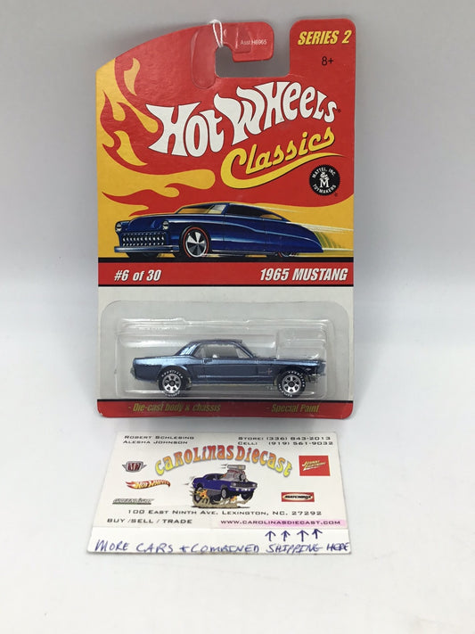 Hot wheels classics series 2 #6 1965 Mustang blue CC3