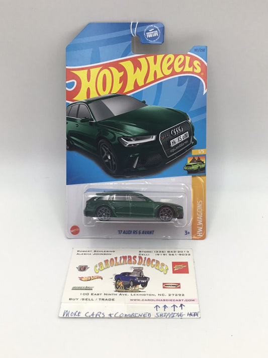 2023 hot wheels J case #187 17 Audi RS 6 Avant green 107G