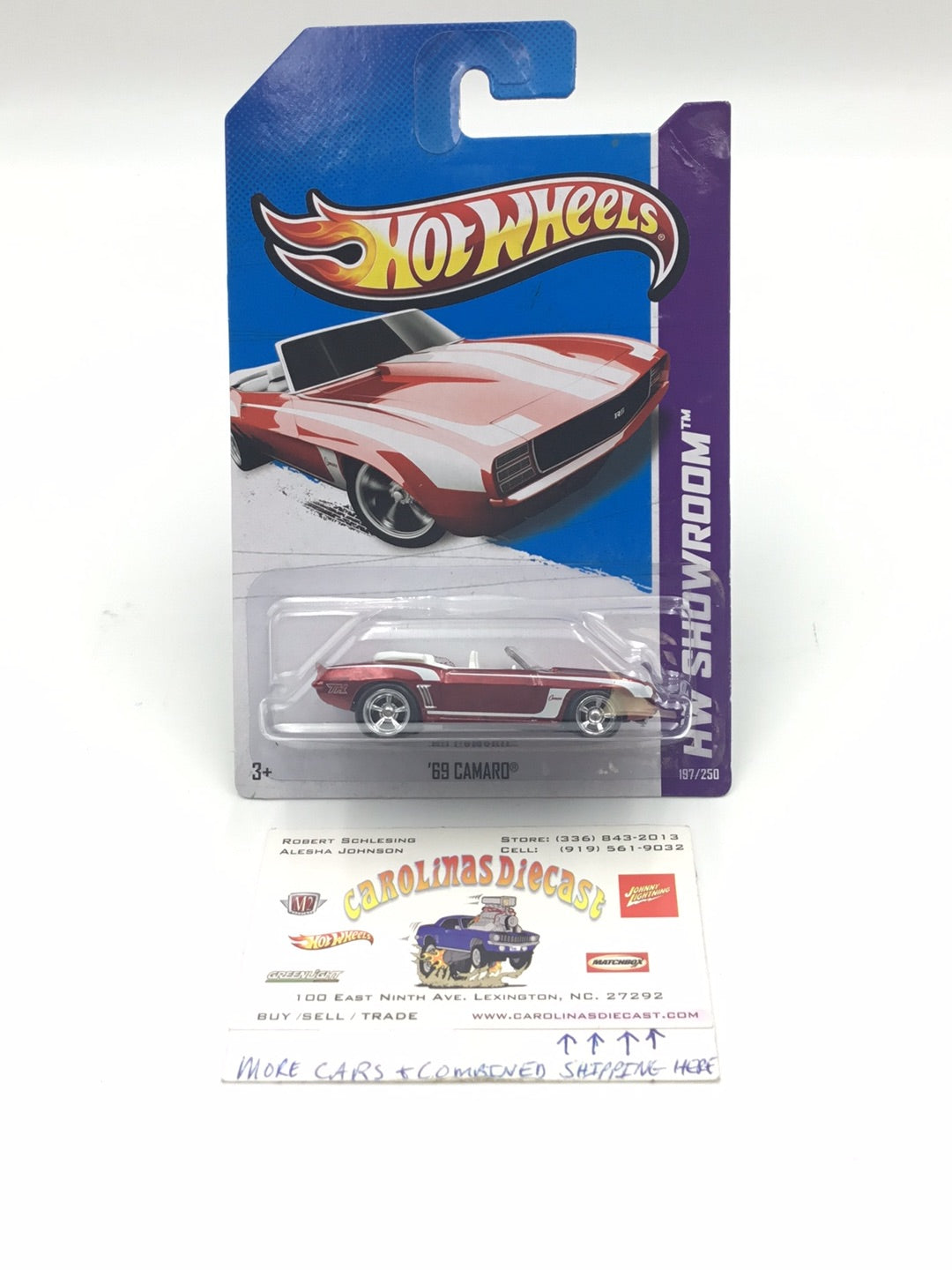 2013 hot wheels super treasure hunt #197 69 Camaro W/Protector