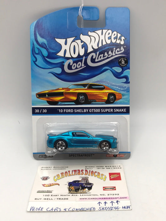 Hot wheels cool classics 10 Ford Shelby GT500 Super snake 30/30 metal/metal retro slots orange car on card Z5
