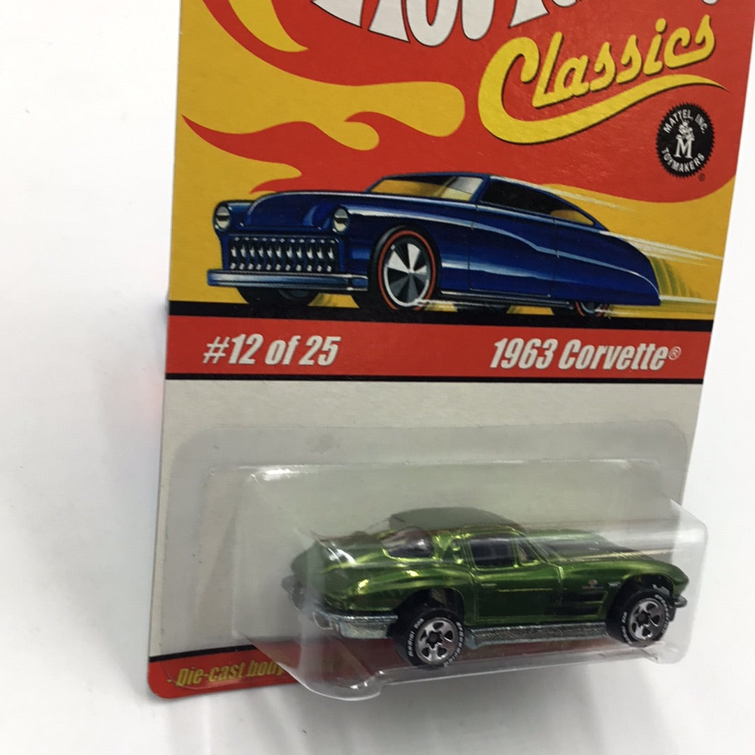 Hot wheels classics series 1 1963 Corvette Dark Green BB6