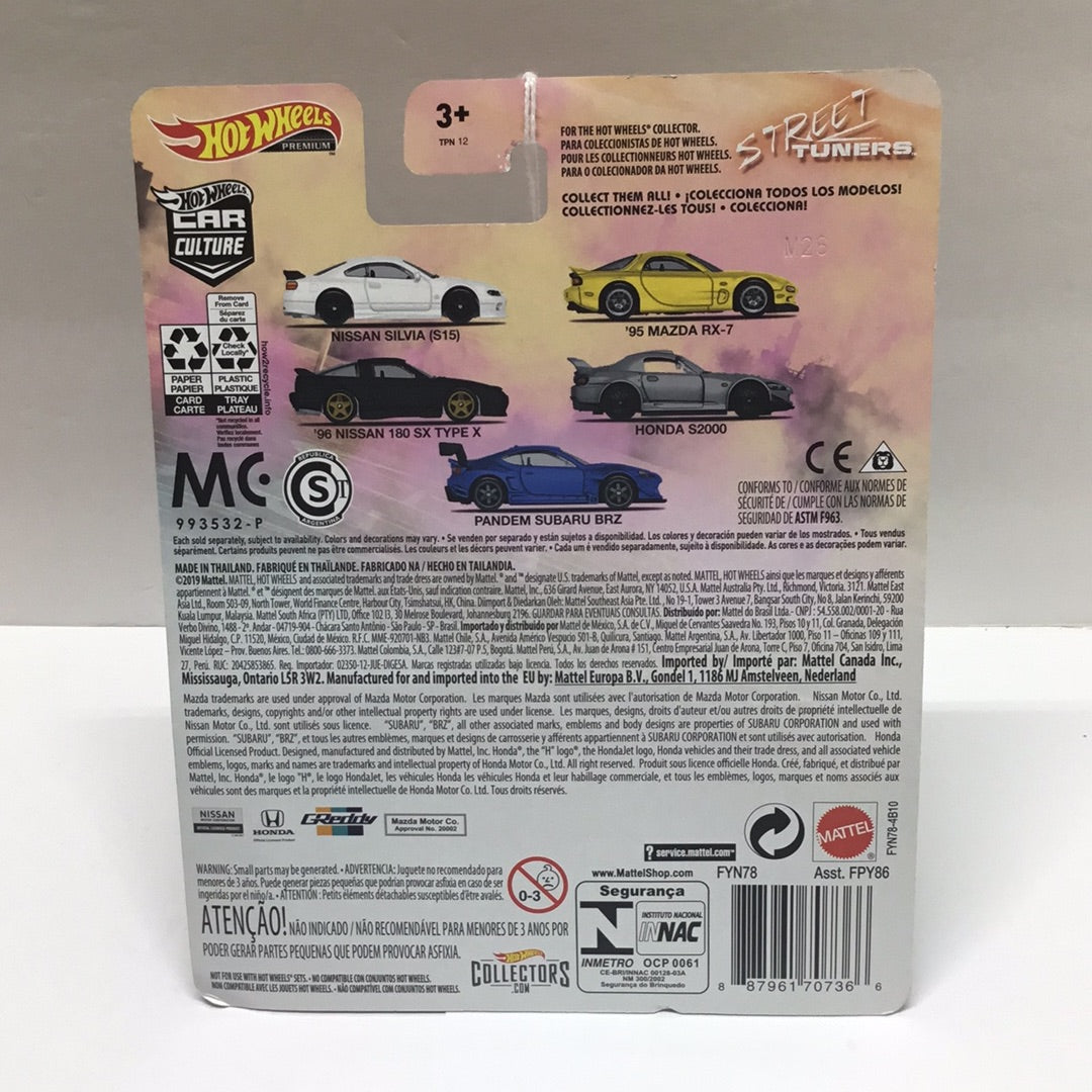 Hot wheels car culture Street Tuners 3/5 96 Nissan 180 SX Type X