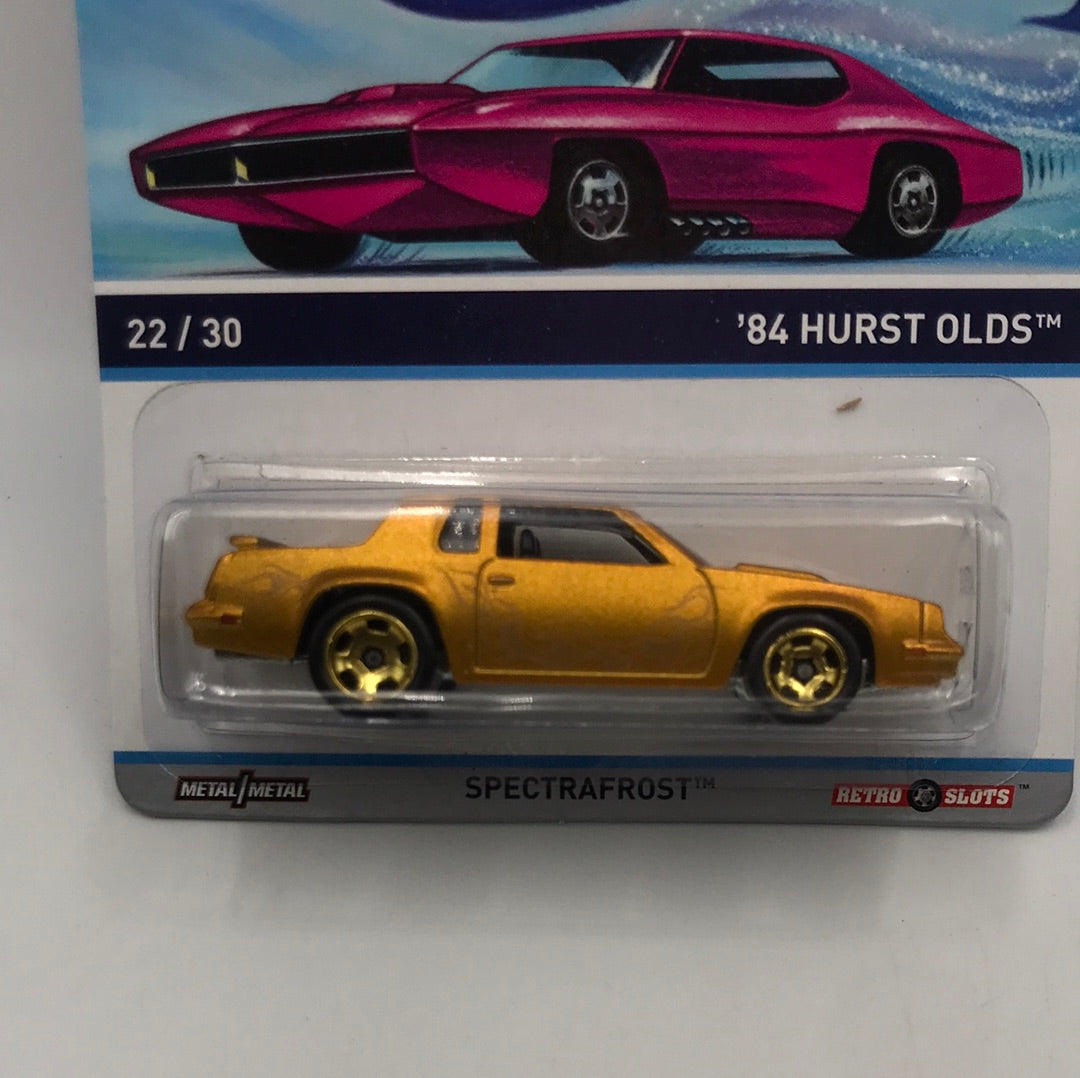 Hot wheels cool classics 84 Hurst Olds 22/30 metal/metal retro slots pink car on card Z2