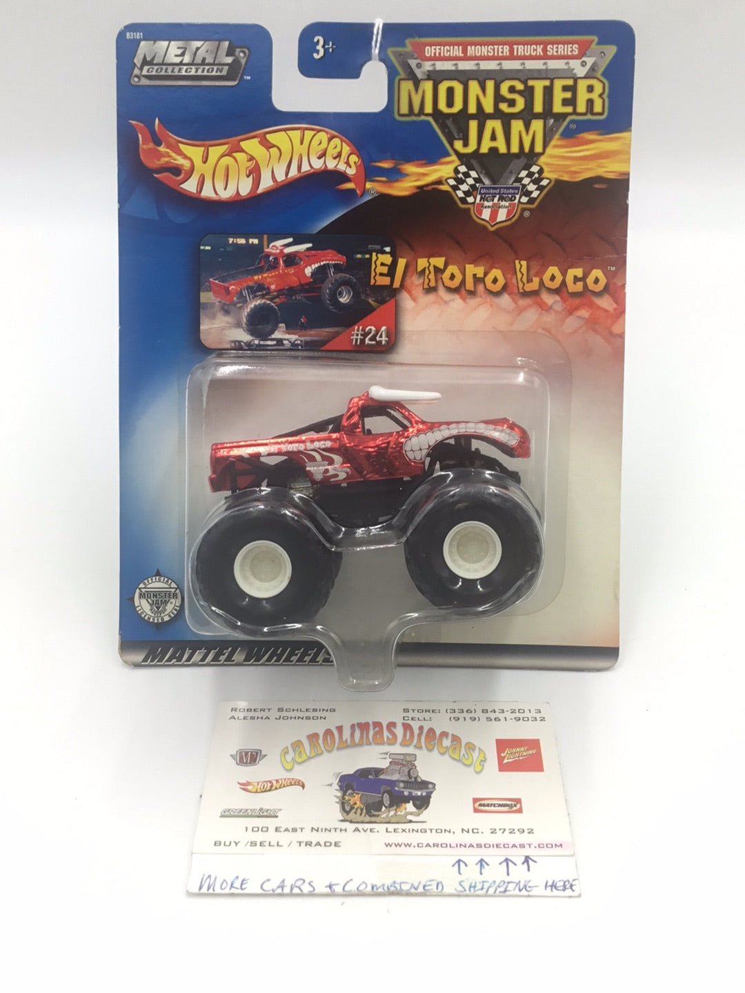 Hot Wheels monster jam #24 El Toro Loco chrome red VHTF