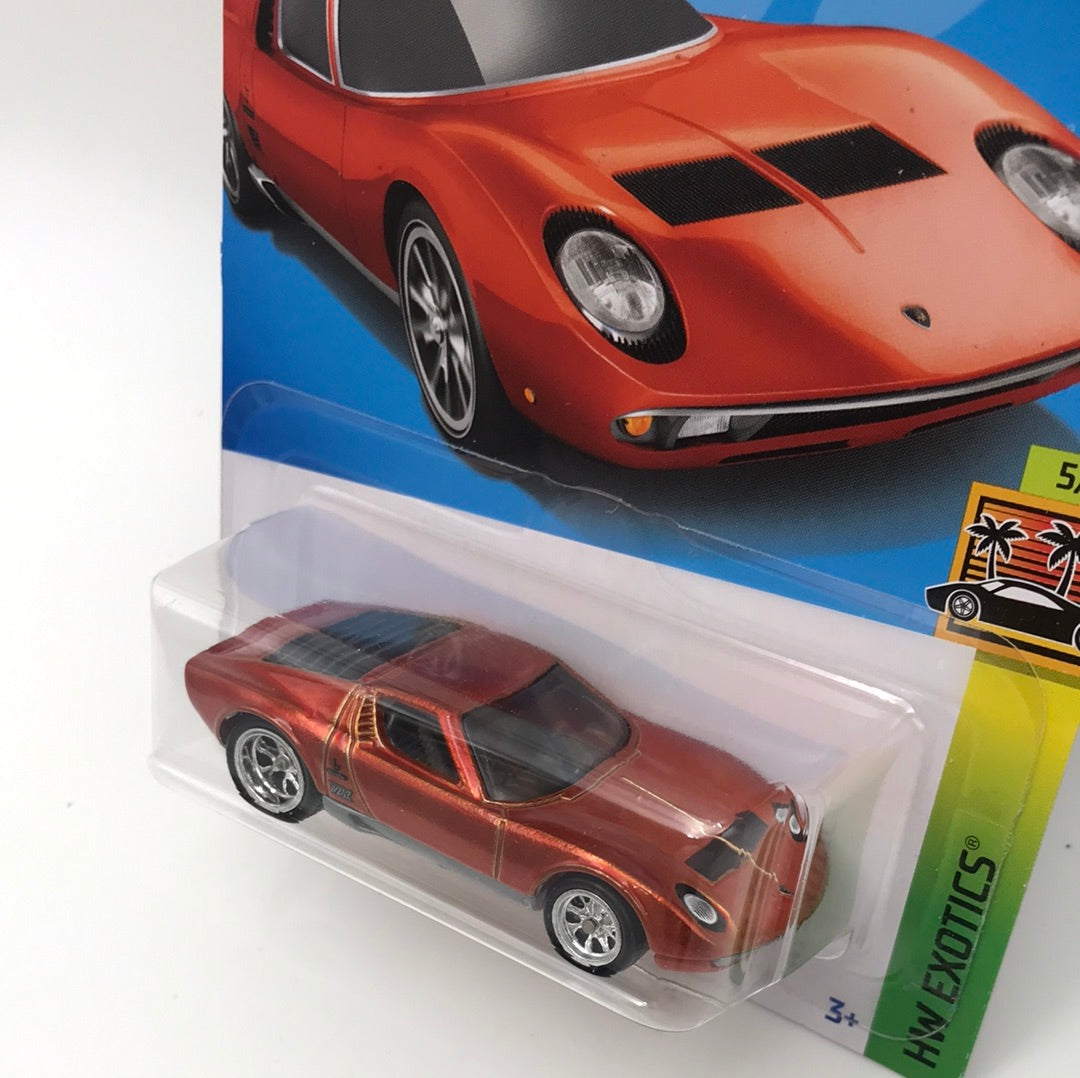 New Hot Wheels 71 Lamborghini deals Miura P 400SV 2022 Super Treasure Hunt US CARD HT