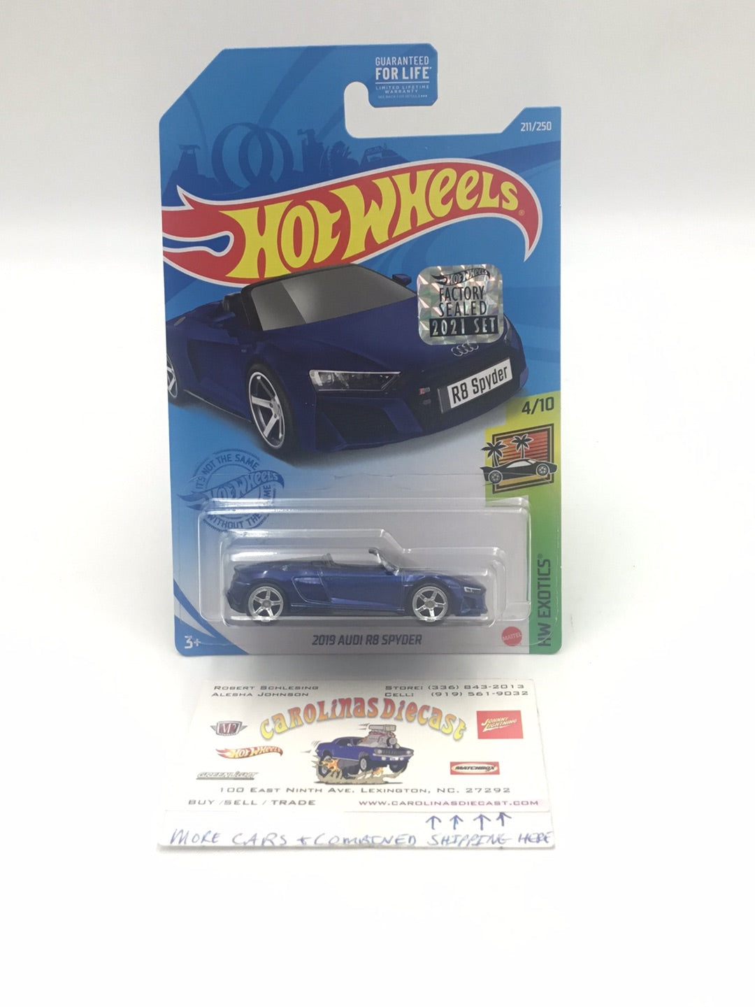 2021 hot wheels super treasure hunt #211 2019 Audi R8 Spyder factory sealed sticker W/Protector