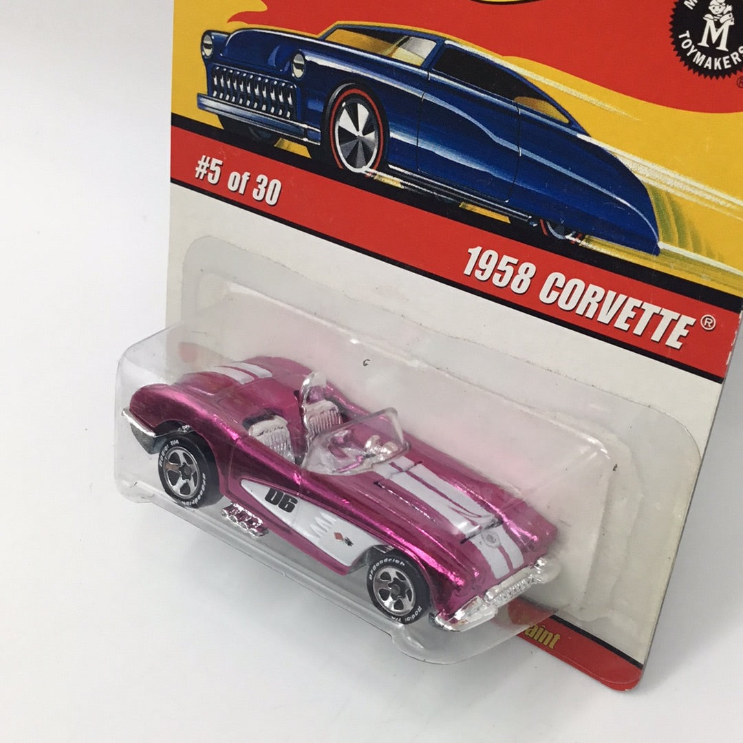 Hot wheels classics series 2 #5 1958 Corvette pink CC3