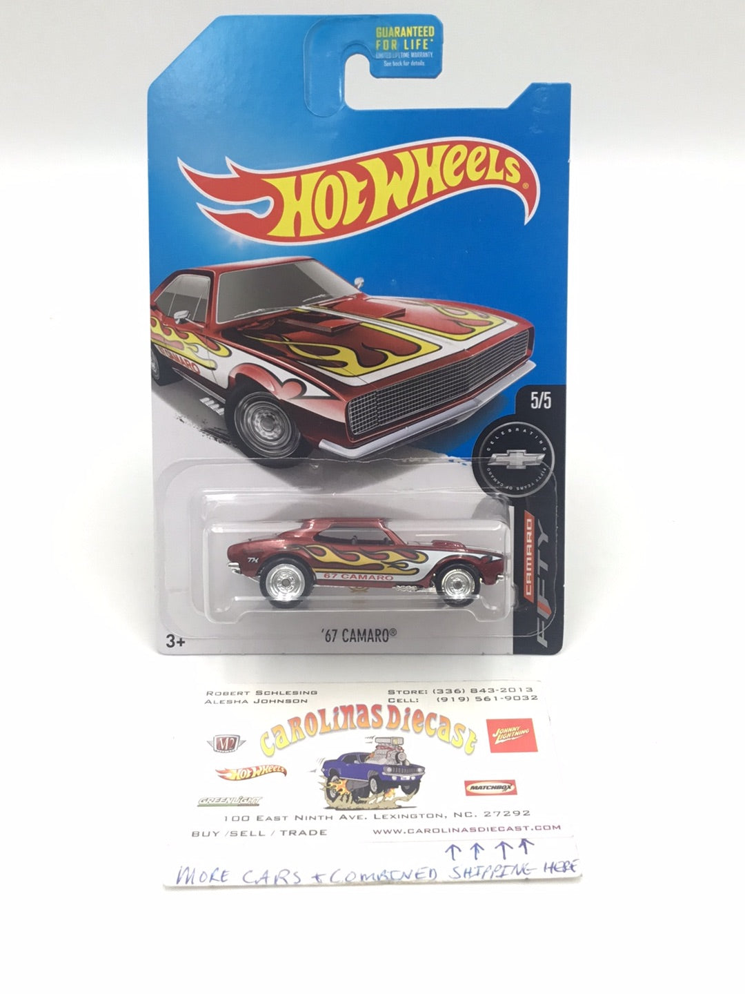 2017 hot wheels super treasure hunt 67 Camaro W/Protector