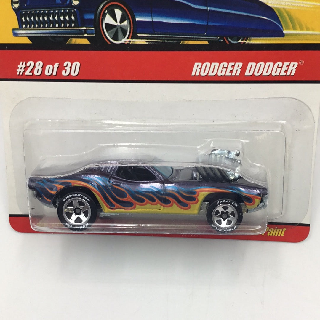 Hot wheels classics series 3 #28 Rodger Dodger blue with flames GG3