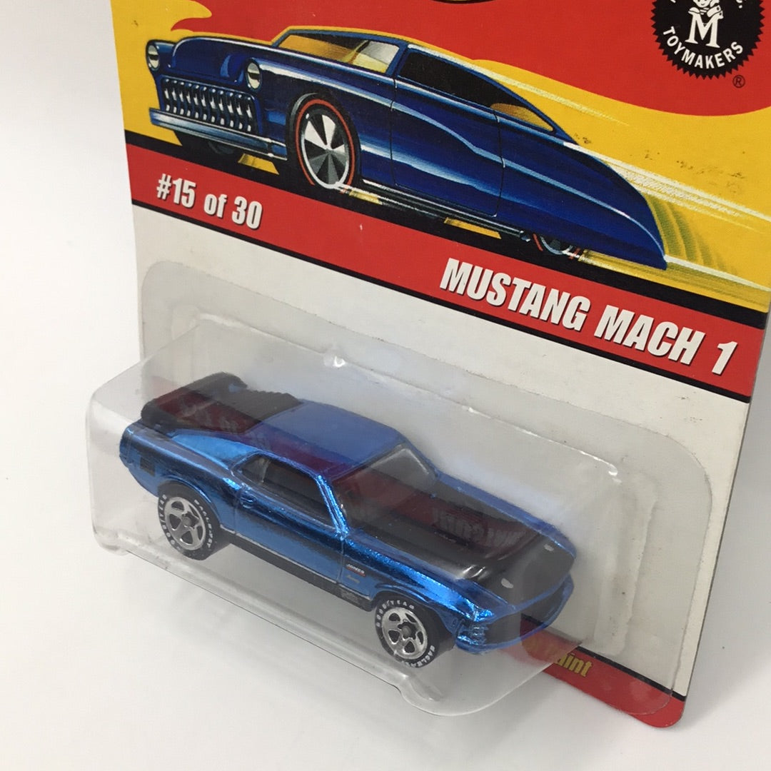 Hot wheels classics series 2 #15 Mustang Mach 1 Blue DD4