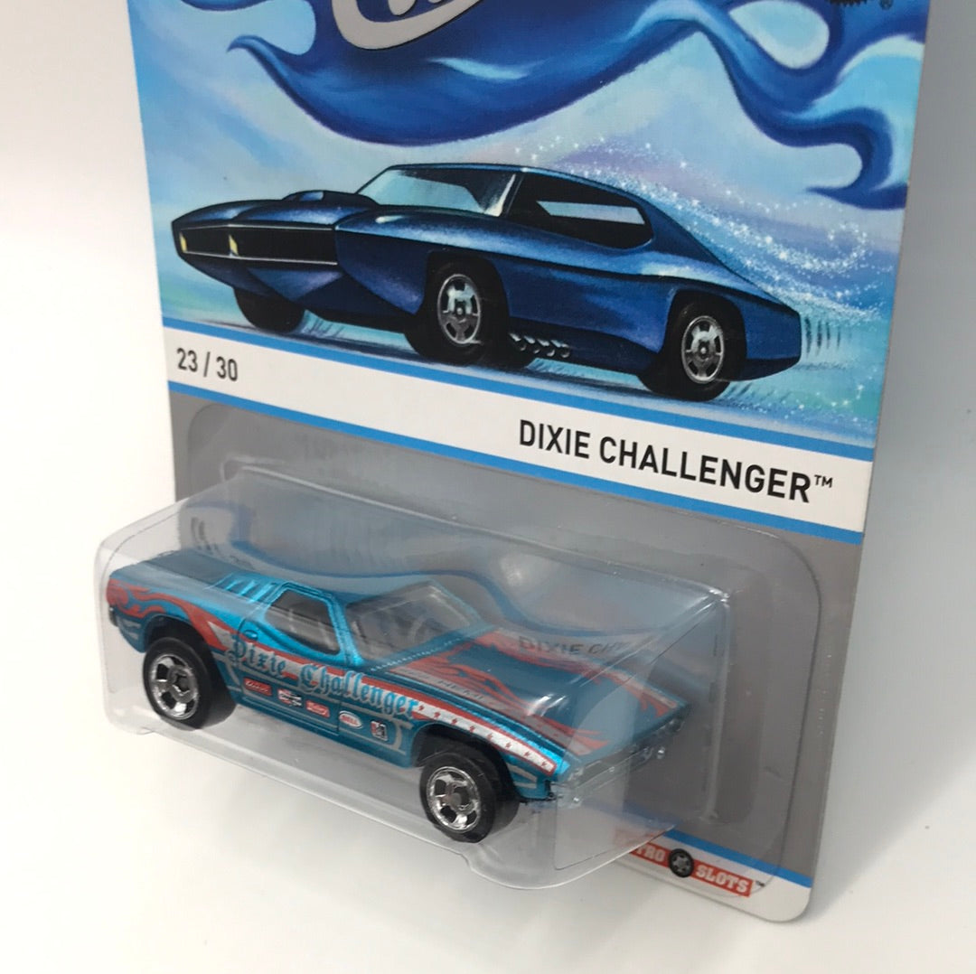 Hot wheels cool classics Dixie Challenger 23/30 metal/metal retro slots blue car on card