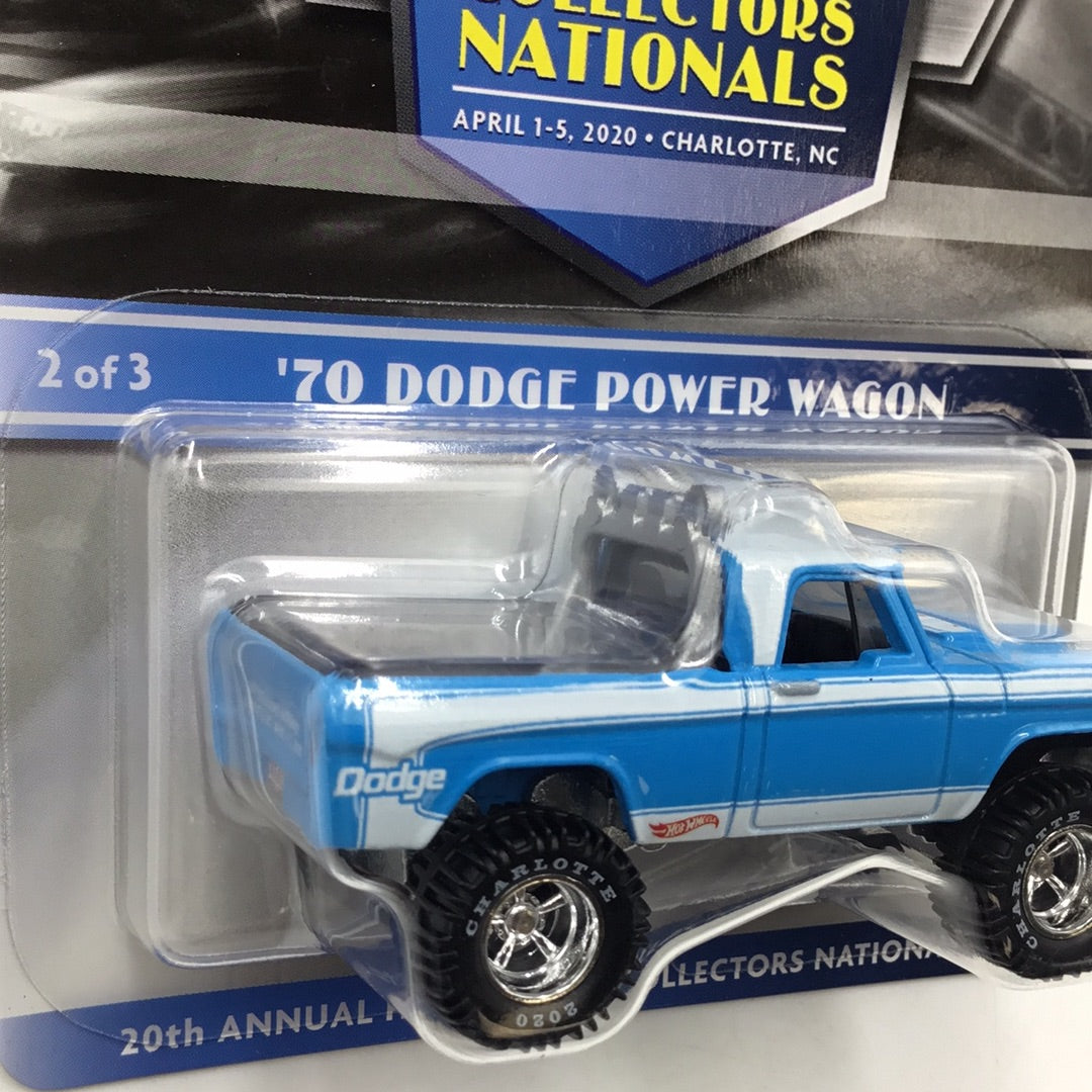 Hot wheels 20th annual collectors Nationals 1970 Dodge Power Wagon 930/6000 in Protector