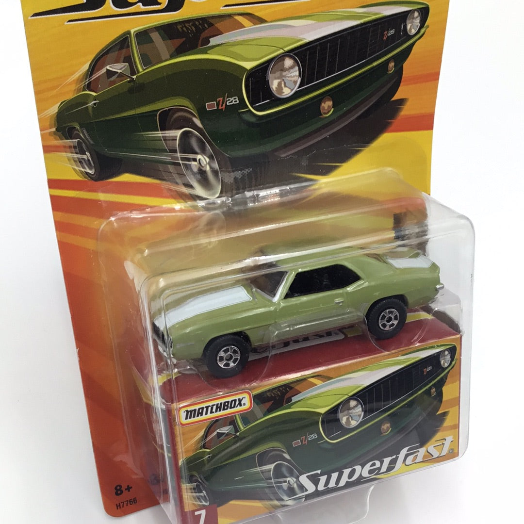 Matchbox Superfast #7 1969 Chevrolet Camaro SS 396 green limited to 15,500 (R1)