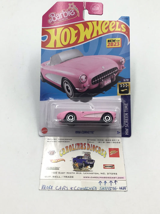 2023 hot wheels K case #183 Barbie 1956 Corvette DD1