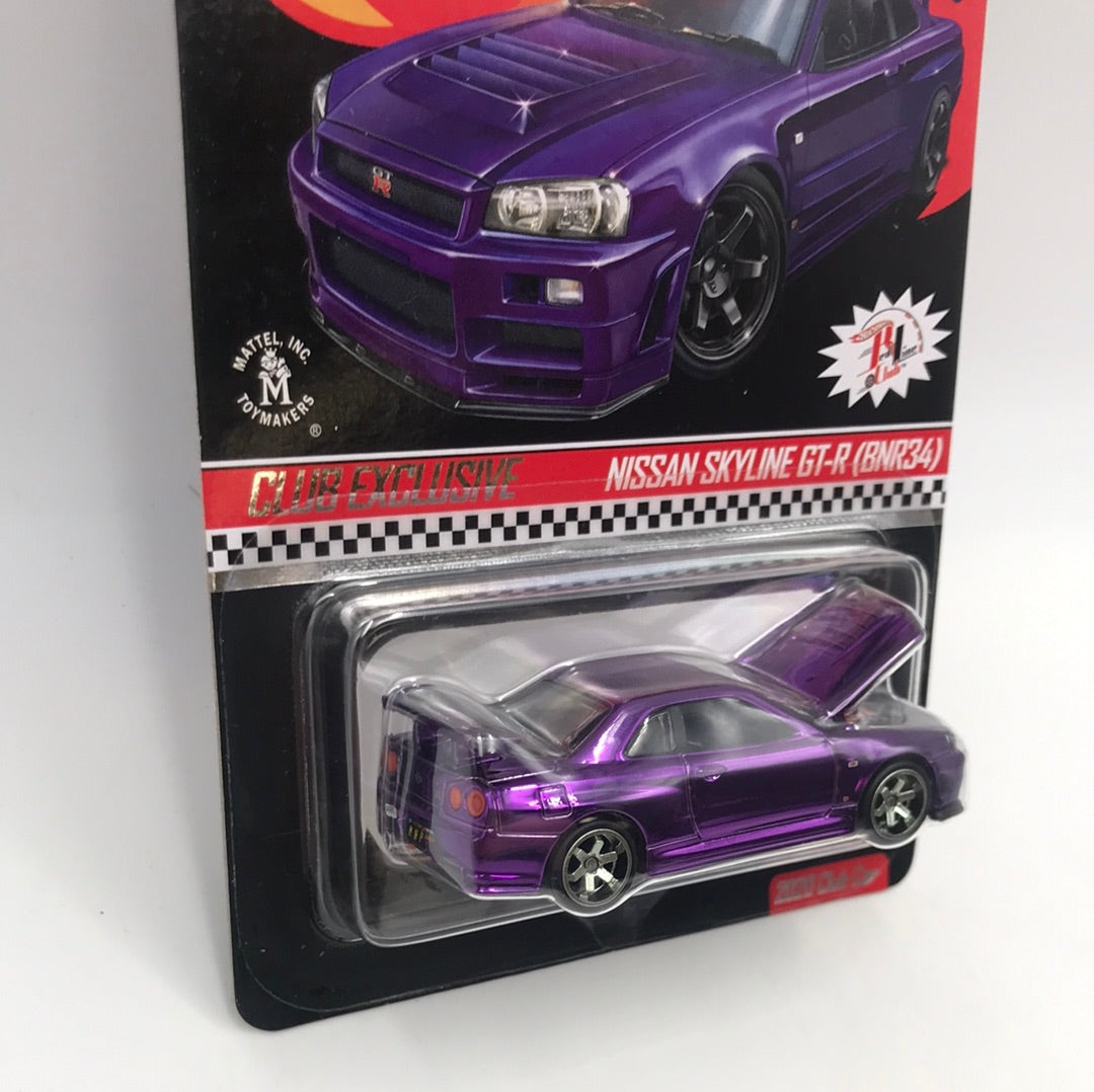 2020 Hot wheels redline club Club Car Nissan Skyline GT-R (BNR34) Purple Real Riders