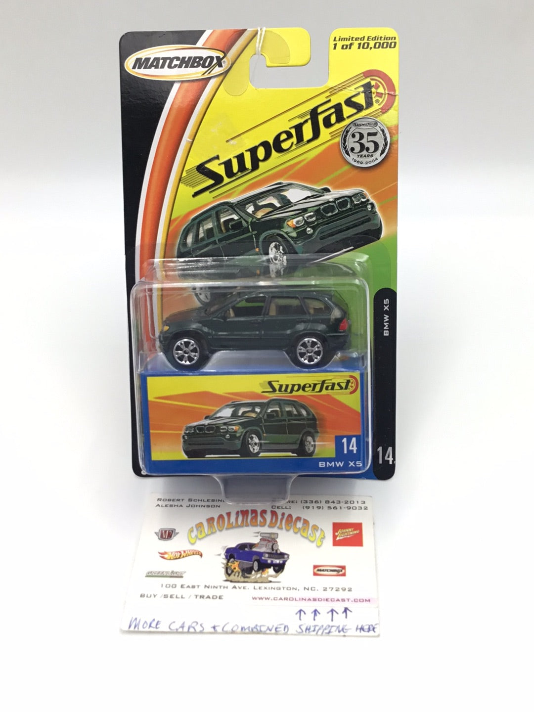 Matchbox Superfast #14 BMW X5 Dark Green Limited to 10,000 (R4)