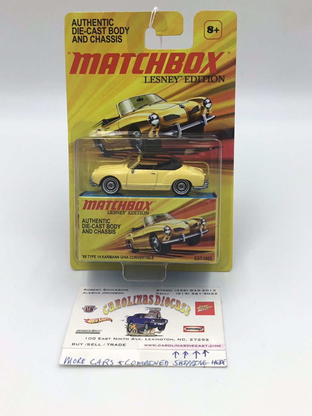 Matchbox Lesley Edition 69 Type 14 Karmann Ghia Convertible VHTF