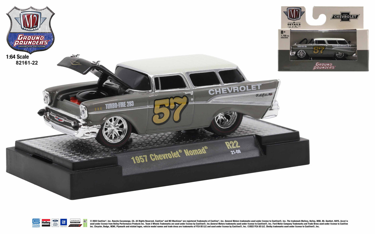 M2 Machines Ground Pounders 1957 Chevrolet Nomad R22