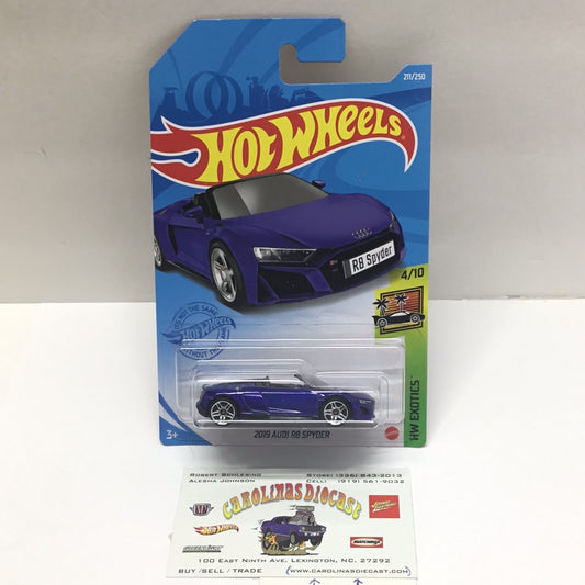 2021 hot wheels M case #211 2019 Audi R8 Spyder Blue 108B