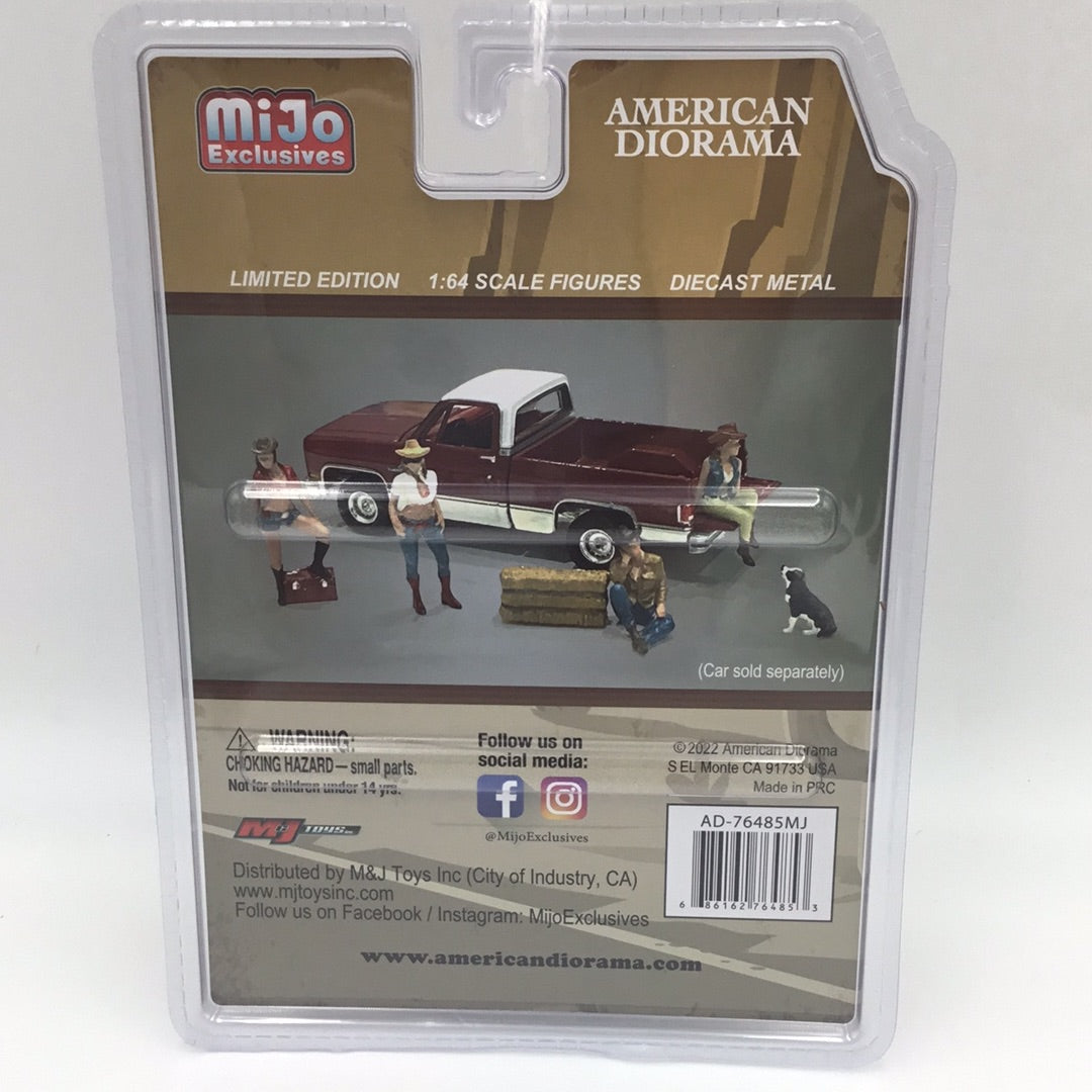 American Diorama MiJo exclusive 1:64 scale figures Western Style diecast metal