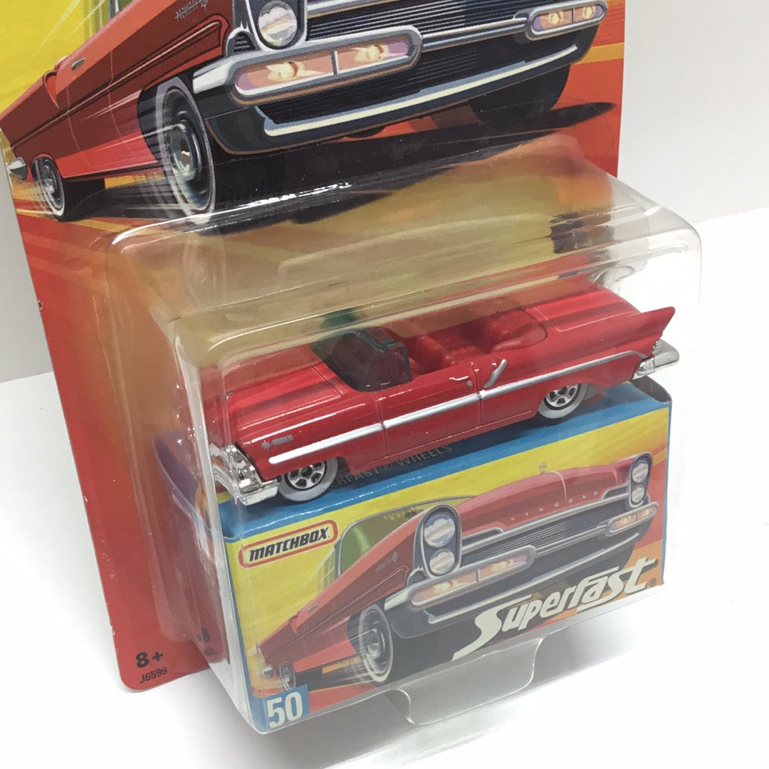 Matchbox Superfast #50 1957 Lincoln premiere red limited to 15,500 172C