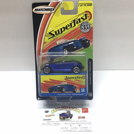 Matchbox Superfast #58 Plymouth Prowler blue limited to 15,000 173D