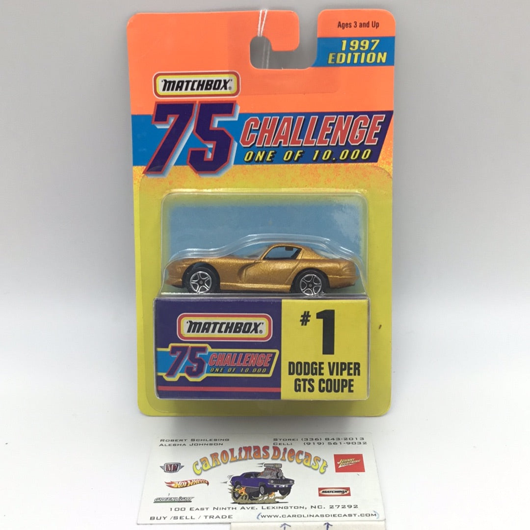 Matchbox 75 Challenge #1 Dodge Viper GTS Coupe 5A8