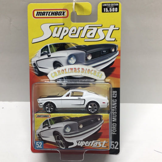 Matchbox Superfast #52 Ford Mustang 428 white limited to 15,500 (S1)