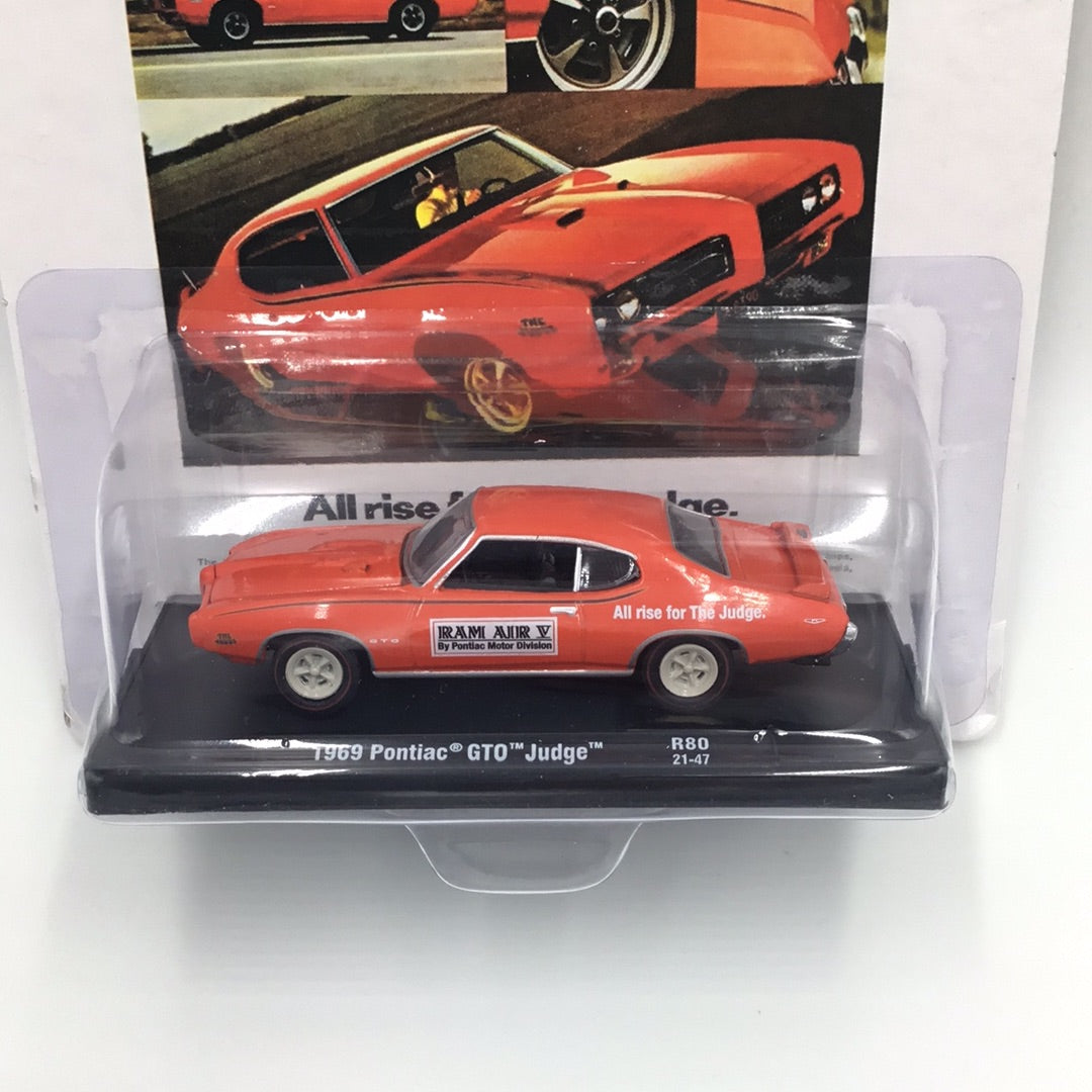 M2 Machines auto-drivers Plymouth 1969 Pontiac GTO Judge R80 new!!