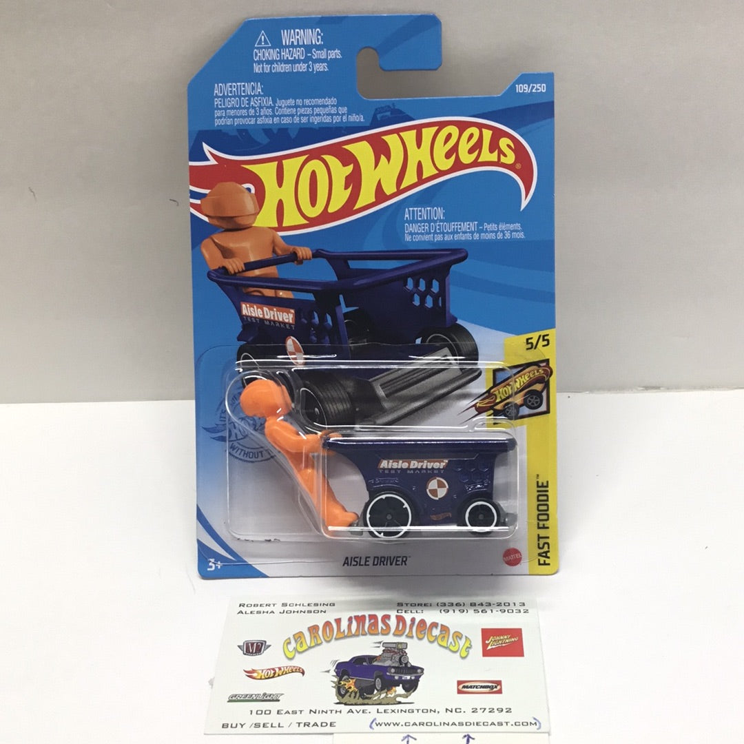 2021 hot wheels M case #109 Aisle Driver blue orange YY6