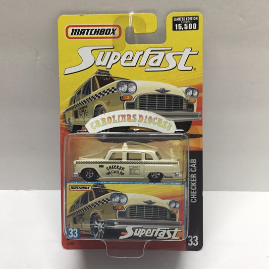 Matchbox Superfast #33 Checker Cab  tan limited to 15,500 VHTF!!! (R1)