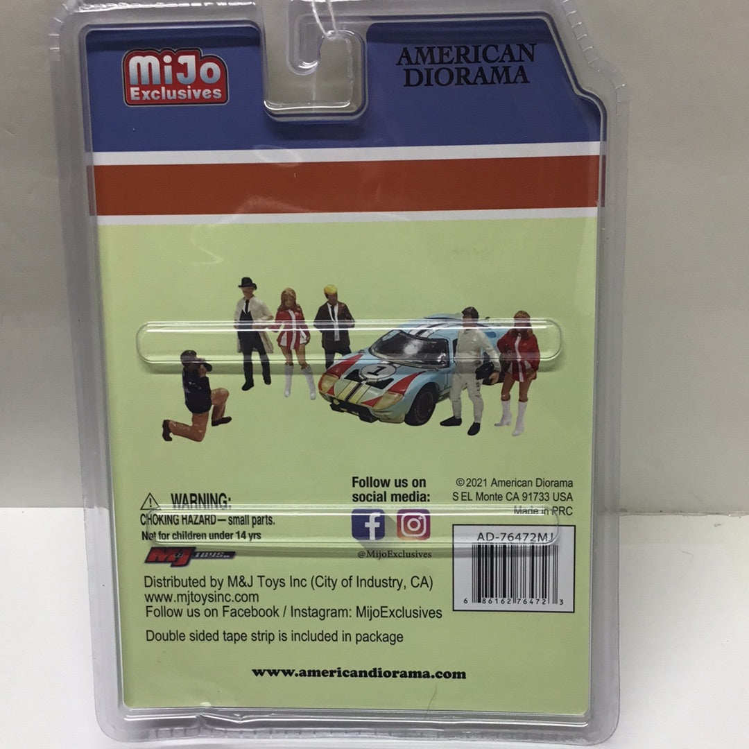 American Diorama MiJo exclusive 1:64 scale figures Race Day 2 diecast metal