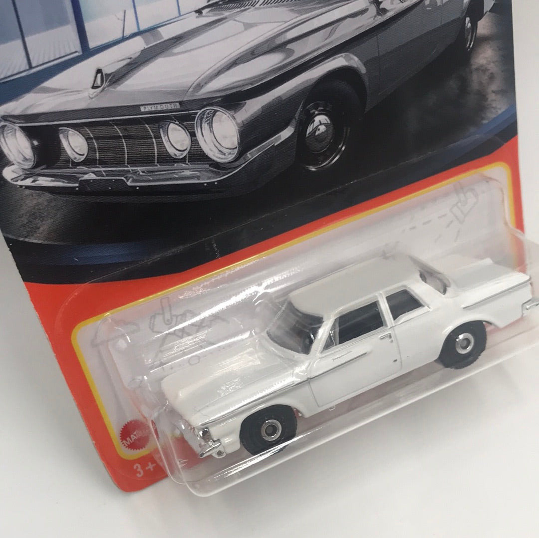 2022 matchbox  #54 1962 Plymouth Savoy white NEW!!!